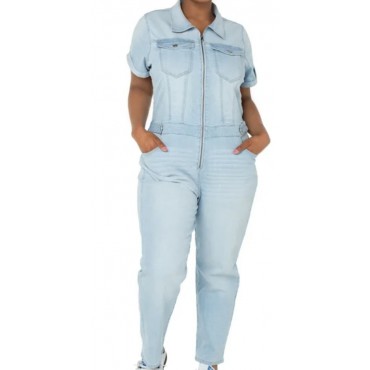 Womens Plus Size Denim Jumpsuit Size 3X